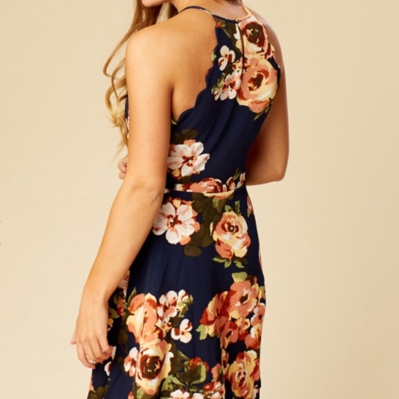 Women’s Altar’d State Navy Floral Priester Dress - Picture 5 of 5